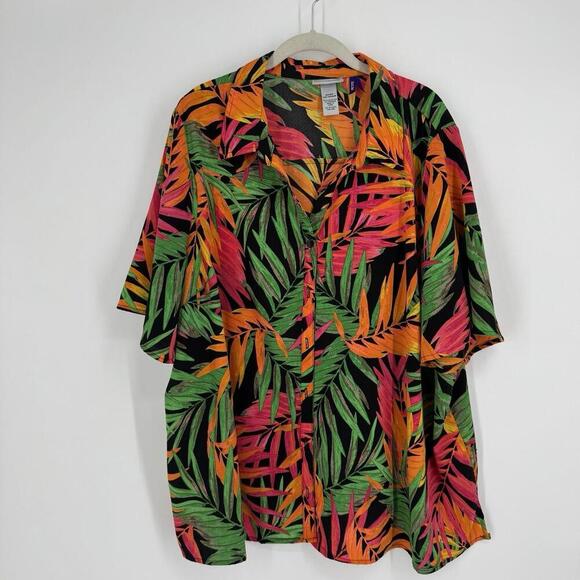 Catherines Tops - Catherines top womens 2xwp shirt hawaiian tropical beachy summer oversized plus